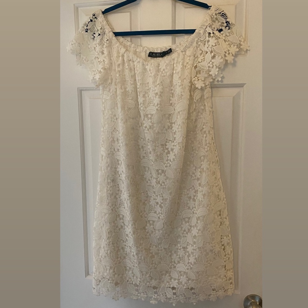 Ralph Lauren Lace Boat Neck Dress, Size 6